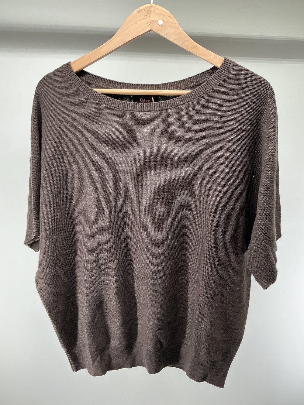 Lightweight Cotton Cashmere Link-Stitch Dolman Sweater